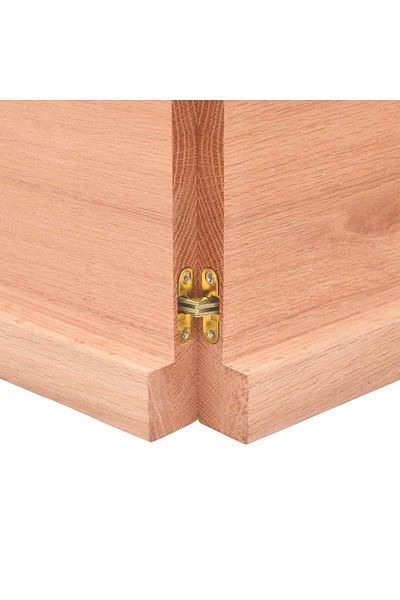 vidaxl Wall Shelf Light Brown 180x60x(2-4) cm Treated Solid Wood Oak