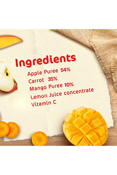 Cerelac Nestle Cerelac Apple Carrot & Mango Fruits Puree Pouch Bay Food From 6 Months 90 g