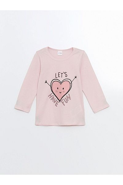 LC Waikiki Lcw Kids Crew Neck Printed Girls' Pajamas Set