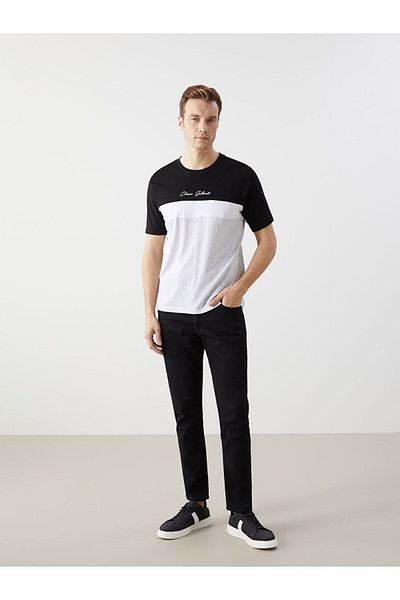 LC Waikiki Ανδρικό μπλουζάκι LCWAIKIKI Classic Crew με κοντό μανίκι Color Block