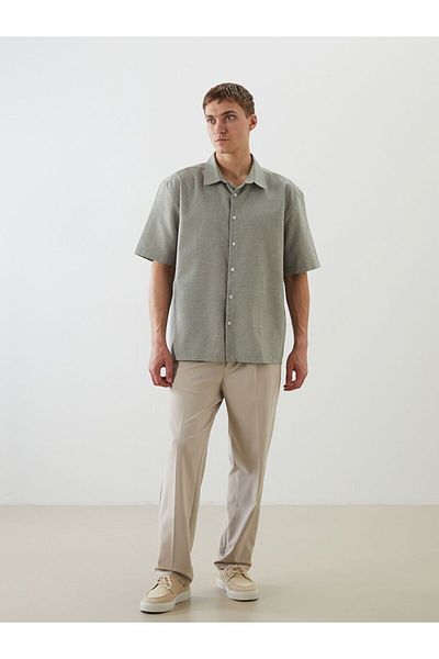 LC Waikiki LCW Vision Regular Fit Short Sleeve Dobby Men's Shirt