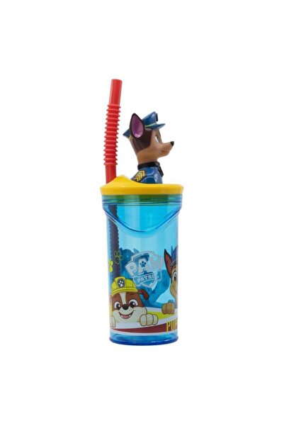 Generic STOR 3D Figurine Paw Patrol BPA-Free Plastic Tumbler with Straw Blue 360ml