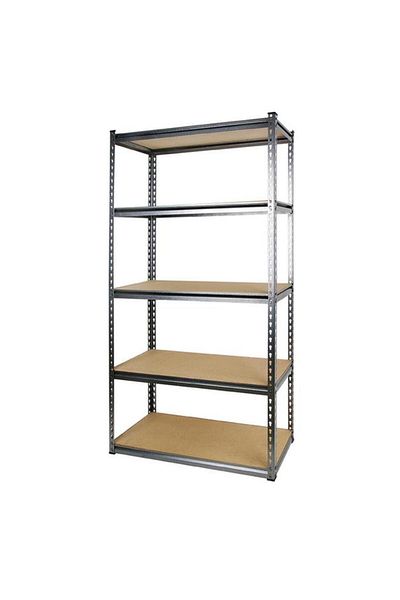 Generic Tactix 5-Tier Performance Heavy Duty Boltless Shelving Storage Unit Brown and Black 329020