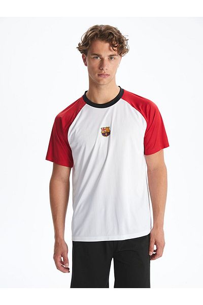 LC Waikiki Xside Active Crew Neck Barcelona Printed Men's Fan T-Shirt