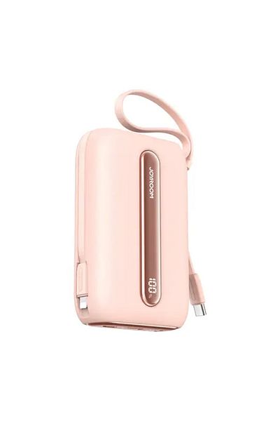 Joyroom Mini Power Bank JR-L 012 Plus 22.5W with Dual Cables 20000mAh - Pink Color