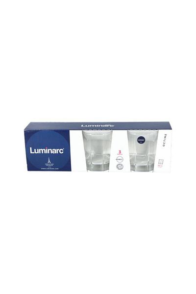 Generic Luminarc 3-Piece Octime Diamond Premium Glass Tumblers Clear 300ml N2004(D9559)
