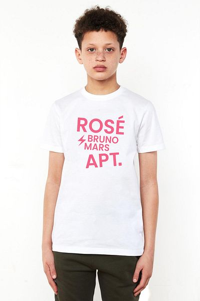 Tshirthane Blackpink Rose Bruno Mars Apt White Kids Bicycle Tshirt