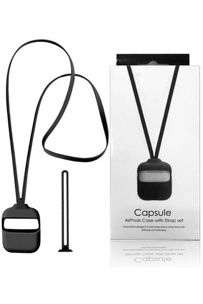 MACON Capsule Airpod Case With Strap Set - Black