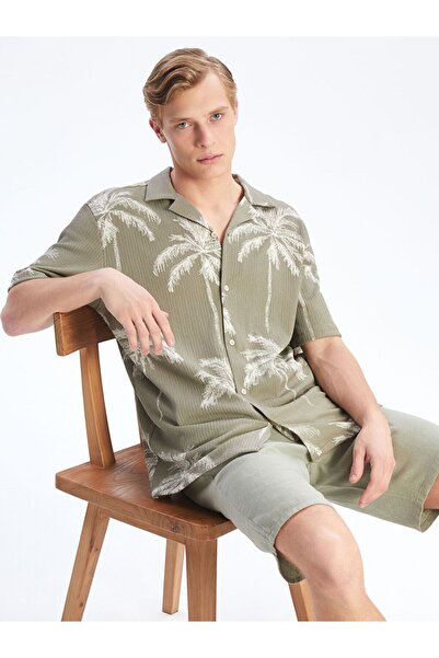 LC Waikiki LCW Vision Regular Fit Short Sleeve Patterned Men's Shirt