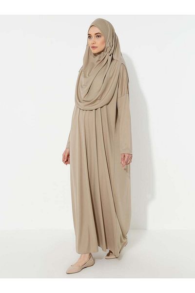 Sayın Tesettür Prayer Dress - Mink - Dear Hijab
