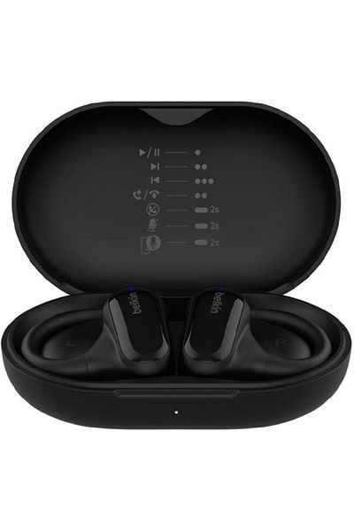 Belkin Sound Form Clear Fit Earbuds Bluetooth USB (Charging) Built-in Microphone Black