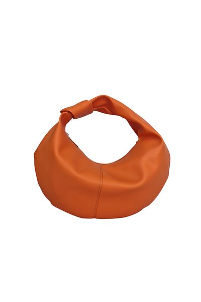Gloria Women's Orange Mini Knotted Handbag