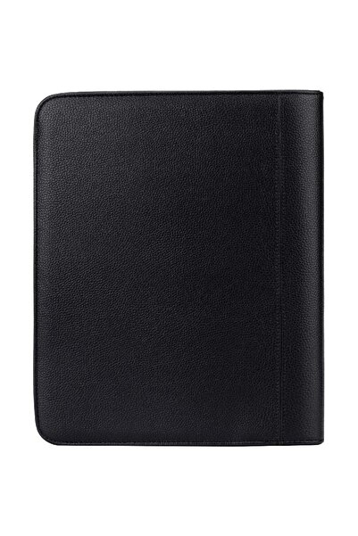 Roco محفظة A4 سوداء مع جيب للكمبيوتر اللوحي - 4 جيوب وحاملان للبطاقات، منظم ا...