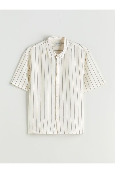 LC Waikiki Lcw Vision Comfortable Fit Short Sleeve Striped Men's Shirt