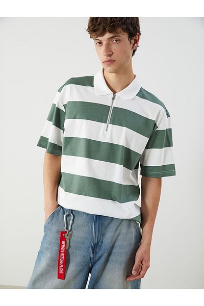 LC Waikiki Ανδρικό μπλουζάκι με ριγέ XSIDE Polo Neck