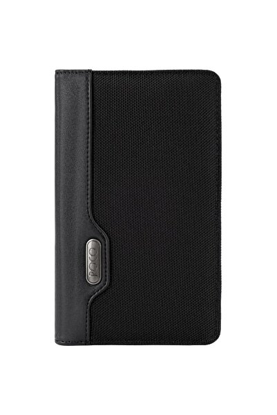 Roco حامل بطاقات عمل أسود - يتسع لـ 72 بطاقة (8.5 × 5.4 سم) | قماش باليستي مع حواف من الفينيل