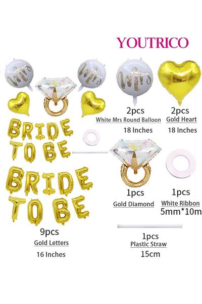 Youtrico Bride to Be Balloon Set - Romantic Proposal Decor for Wedding Engagement Party