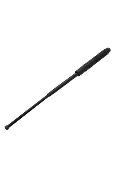 Depox Baston telescopic, oțel inoxidabil, 40 cm, negru, cu toc tactic inclus