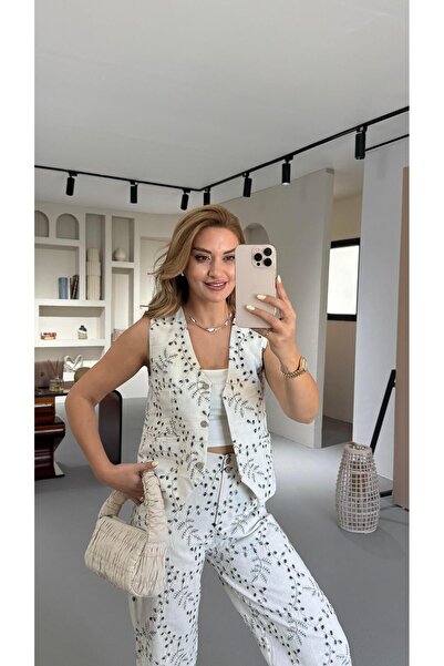 Sezgi Tekin Φυσικό λινό γιλέκο