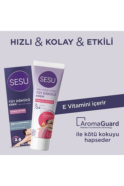 Sesu Depilatory Cream Sensitive Skin 100 ml