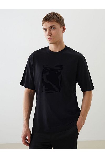 LC Waikiki Tricou pentru bărbați din bumbac pieptănat cu imprimeu LCW Vision Crew