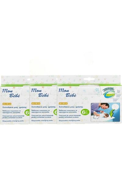 OEM Set Cearceafuri Impermeabile pentru Schimbat Scutece, de Unica Folosinta, 46 x 68 cm, 18 buc