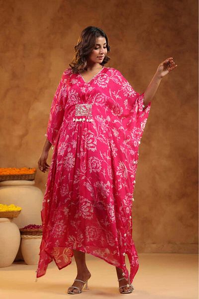 HashtagBe Rani Floral Print Women Kaftan