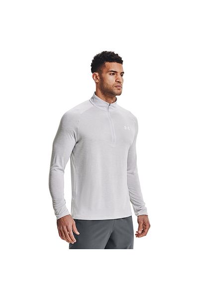Under Armour Ανδρικό μπλουζάκι Tech 2.0 1/2 Zip σε γκρι στρογγυλή λαιμόκοψη