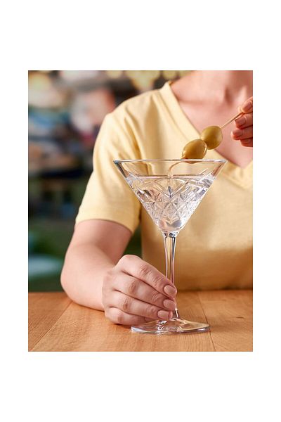 Paşabahçe Set of 4 Pasabahce Timeless Martini Glasses, 230 ml, Transparent Glass, Extra Quality