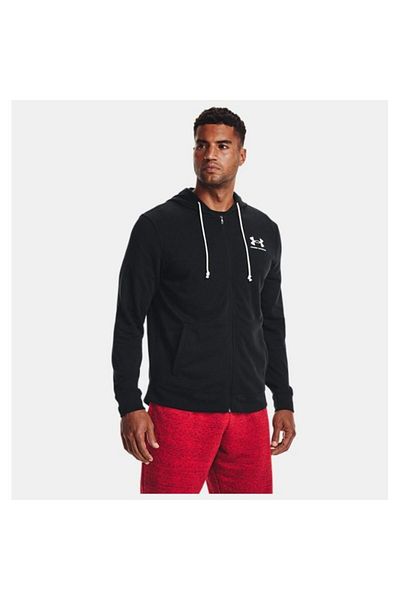 Under Armour Ανδρικό μαύρο μπουφάν με κουκούλα Full Zip Rival Terry Lc