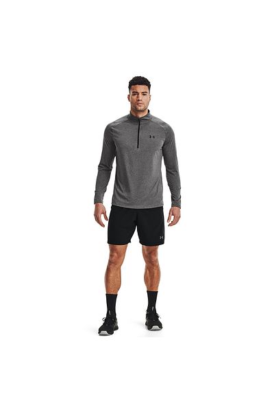 Under Armour Ανδρικό μπλουζάκι Tech 2.0 1/2 Zip σε γκρι στρογγυλή λαιμόκοψη