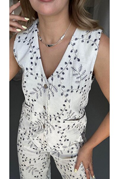 Sezgi Tekin Φυσικό λινό γιλέκο