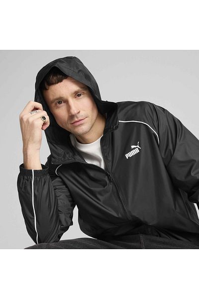 Puma Мъжко черно яке с качулка Puma Sport