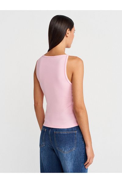 Dilvin 21048 Halter Neck Top-Powder Pink