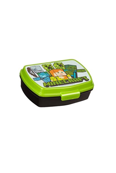 OEM Food container, Minecraft model, 500 ml, Plastic, Green Black