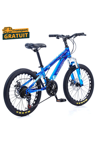 OEM Ποδήλατο Caraiman, ζάντες 20 ιντσών, ατσάλινο πλαίσιο, δισκόφρενα, μπλε, ...