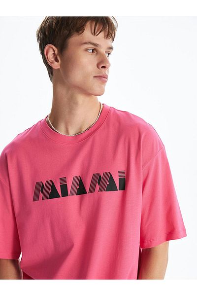 LC Waikiki Ανδρικό μπλουζάκι XSIDE Crew Neck με στάμπα χτενισμένο βαμβακερό