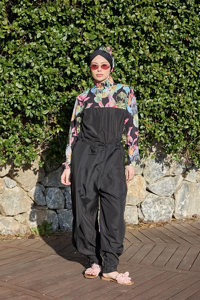 NS TASARIM MAYO Botanical Model Allerli Design Hijab Jumpsuit Swimsuit