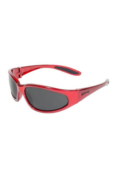 Generic erorex Hercules 1 Shatterproof Motorcycle Safety Sunglasses Red and Smoke HERC 1 RED SM