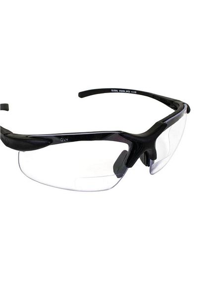 Generic erorex Apex Motorcycle +2.0 Lens Magnification Bifocal Safety Sunglasses Black and Clear APEX 2.0 CL