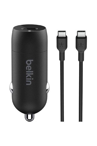 Belkin USB-C Car Charger 30W + USB-C to USB-C Cable