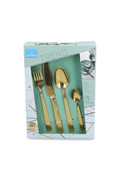 Generic Amefa 24-Piece Felicity Cutlery Set Gold