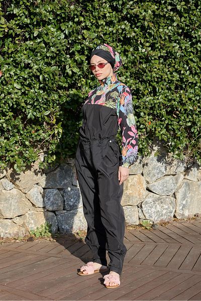 NS TASARIM MAYO Botanical Model Allerli Design Hijab Jumpsuit Swimsuit