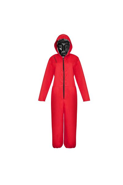 Depox Children's costume, Squidward Game, Leader, red, mask included, 5-7 years, 110-120 cm