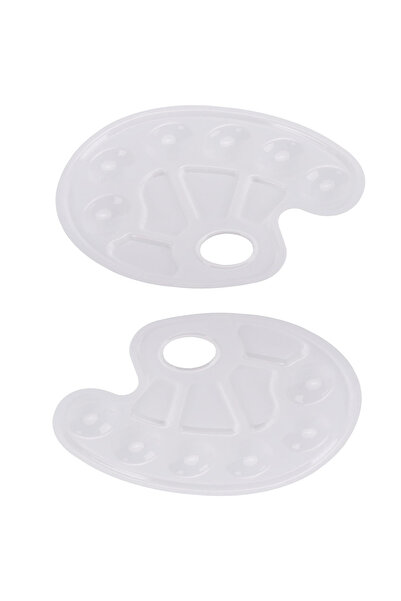 Choice لوحتان بيضاويتان من البلاستيك، عبوة من 2/6/8/10، لوحة ألوان فنية بيضاو...