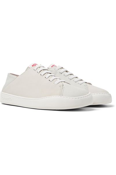 CAMPER Men's White Genuine Leather Sneakers Lightweight Unique Design Daily Comfort Sole Twins