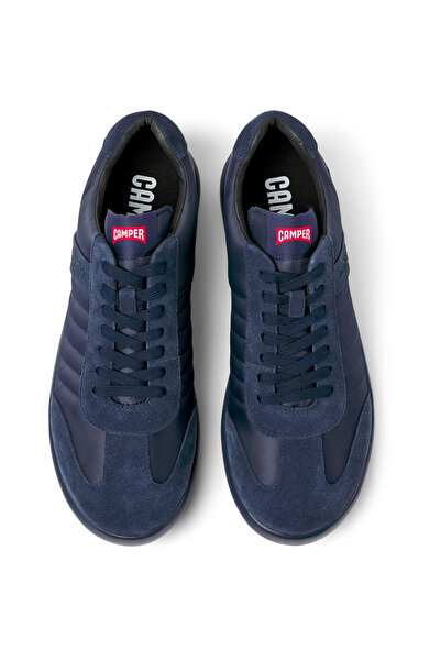 CAMPER Men's Navy Lace-Up Sneakers Lightweight Classic Pelotasxlite For Everyday Comfort