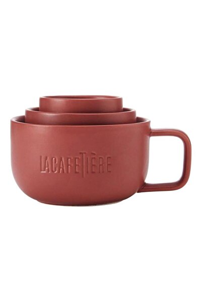 Generic La Cafetiere 3-Piece High Quality Porcelain Family Mug Set Red LCMUGS...