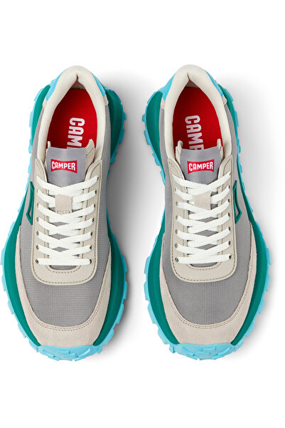CAMPER Kadın Gri Rahat Taban Sneaker Bağcıklı Renk Detaylı Günlük Kullanım Dayanıklı DrifttrailVıbram