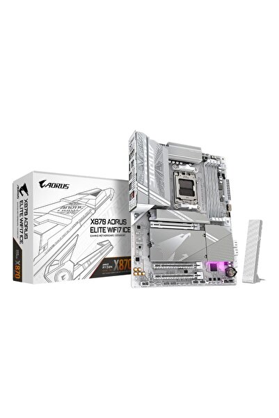 Gigabyte X870e Aorus Elıte Wıfı7 Ice 8200mhz (OC) Ddr5 M.2 Am5 Atx Anakart